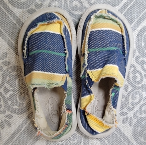 Sanuk Lil Donny Canvas Slip on Loafers Size 10 - Picture 7 of 16